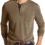 Men's Casual Short Sleeve Henley Shirts Fashion Button T Shirts with Pocket