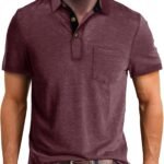 Men's Casual Polo Shirts Classic Button Basic Short  Shirt Solid Color Cotton Tees Golf Stylish Tops