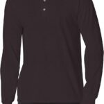 Men's Tri-Blend Long Sleeve Henley T-Shirt, Lightweight Long Sleeve Tee