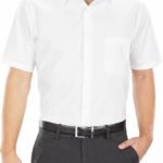 Men's Short  Dress Shirt Regular Fit Poplin Solid