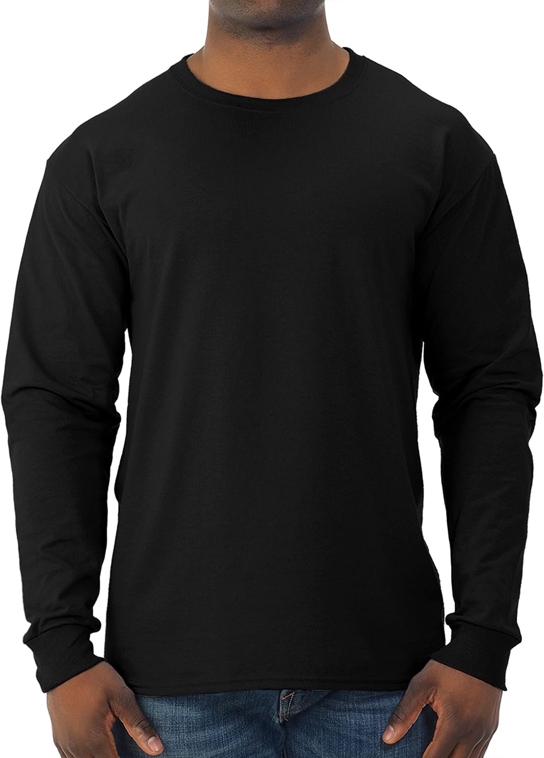 71c7eRazT8S._AC_SL1500_.jpg Men's Cotton Blend Long Sleeve Tees, Moisture Wicking, Odor Protection, 30+, Sizes S-3x - Image 1