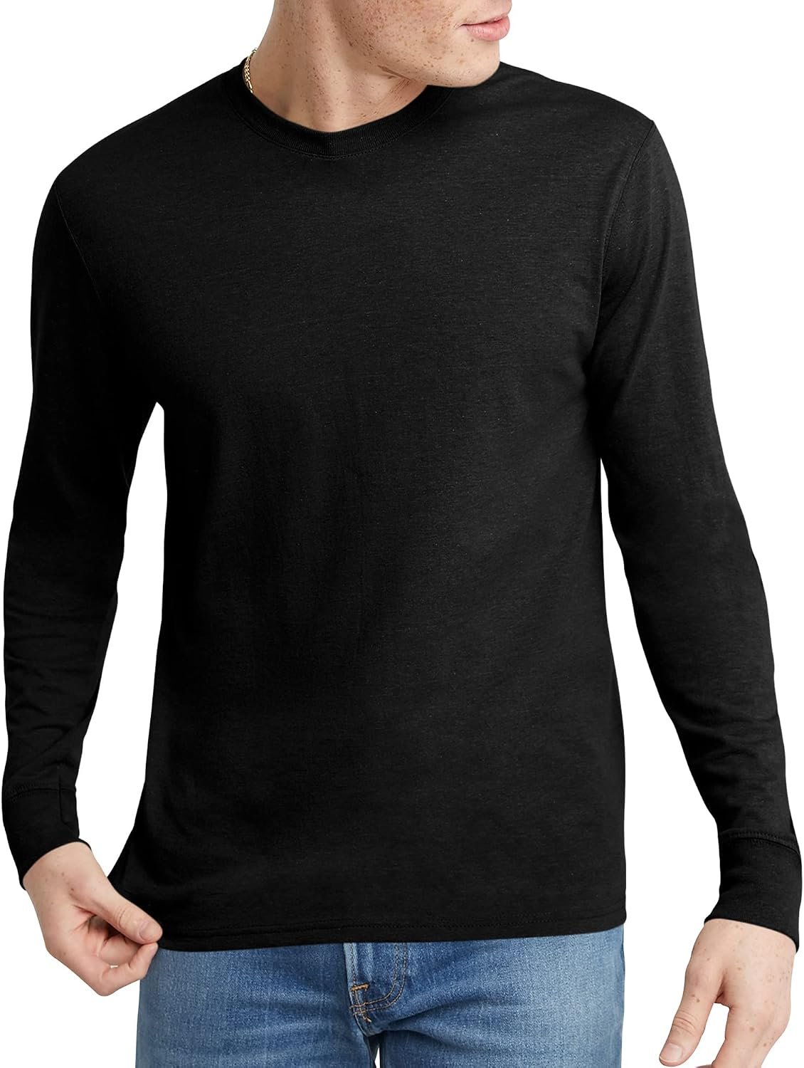 71jV5UASrAL._AC_SL1500_.jpg Men's Long Sleeve T-Shirt, Lightweight Tri-Blend Jersey Tee for Men, Available in Tall - Image 1