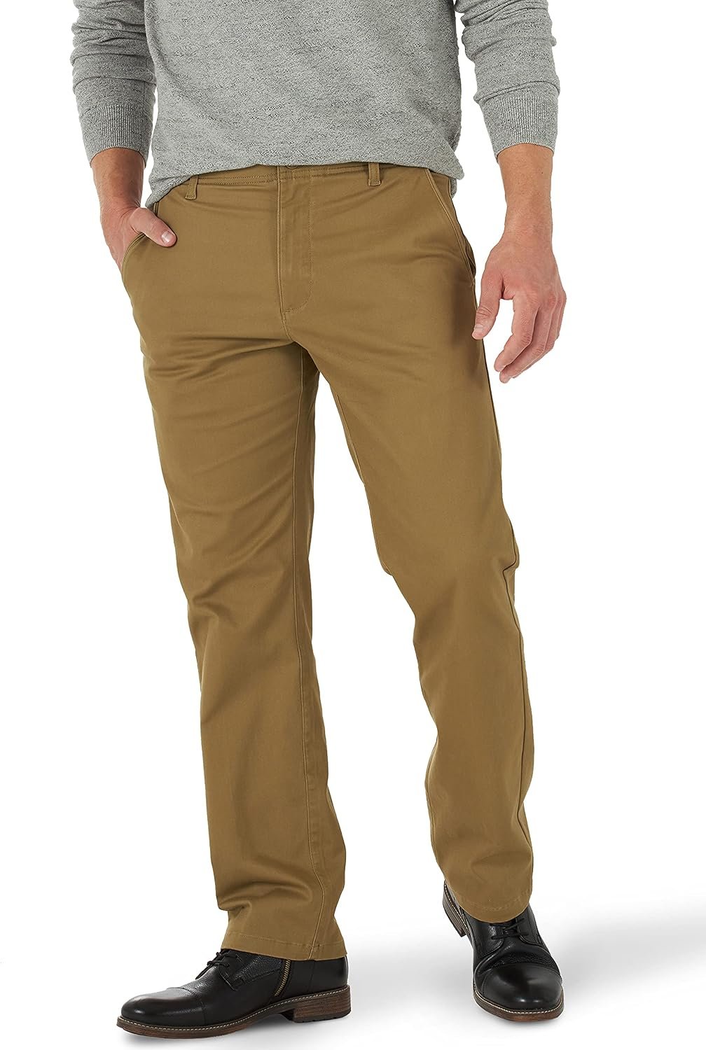811hY5ZJd6S._AC_SL1500_.jpg Men's Flat Front Regular Straight Pant - Image 1