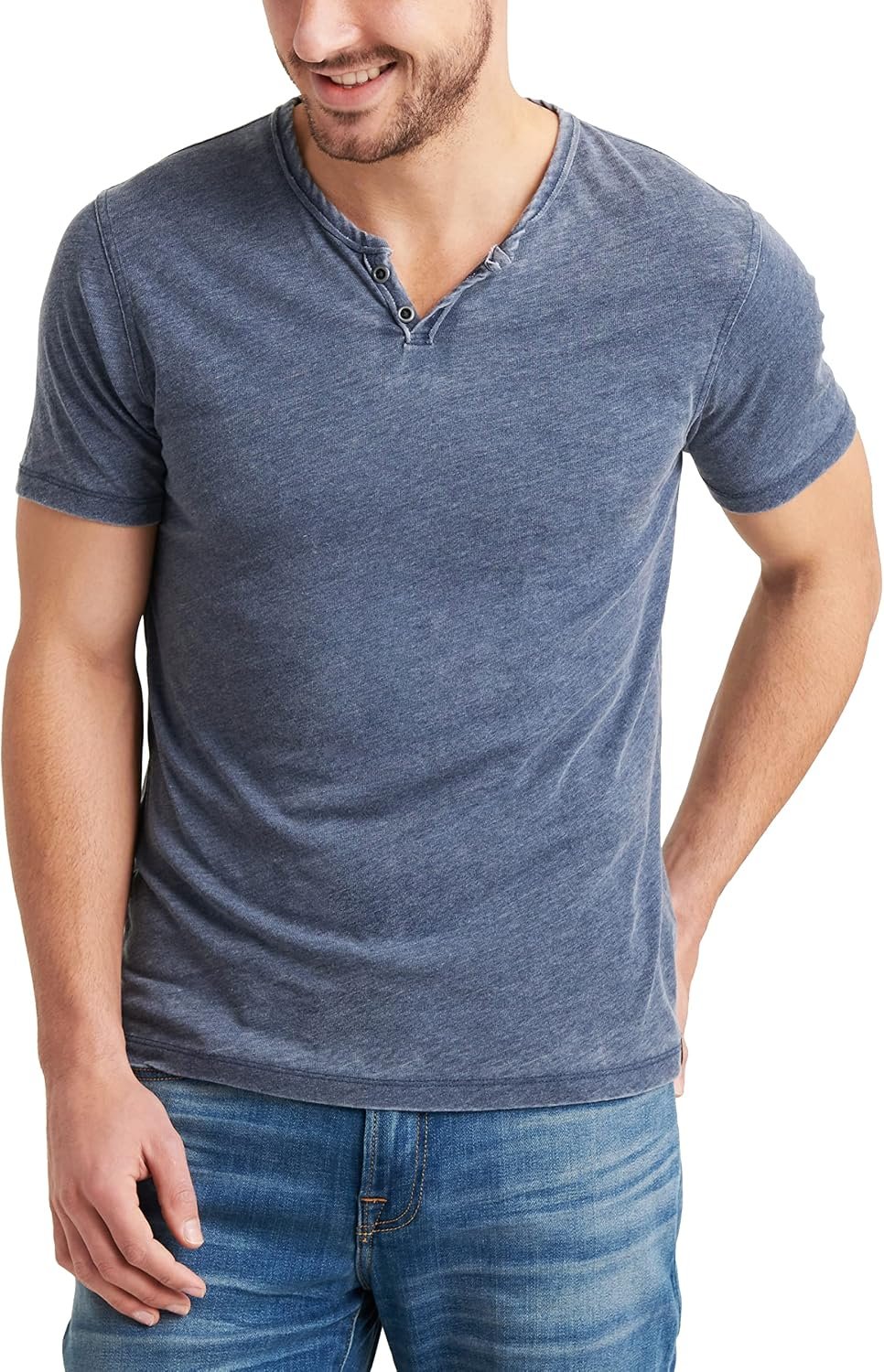 917vcFp1ybL._AC_SL1500_.jpg Men's Notch Neck Tee - Image 1